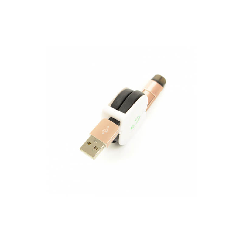 KABEL ACCURA ACC2099 2 W 1 MICRO USB / LIGHTNING - USB 2.0 ZWIJANY CZARNY NOWY