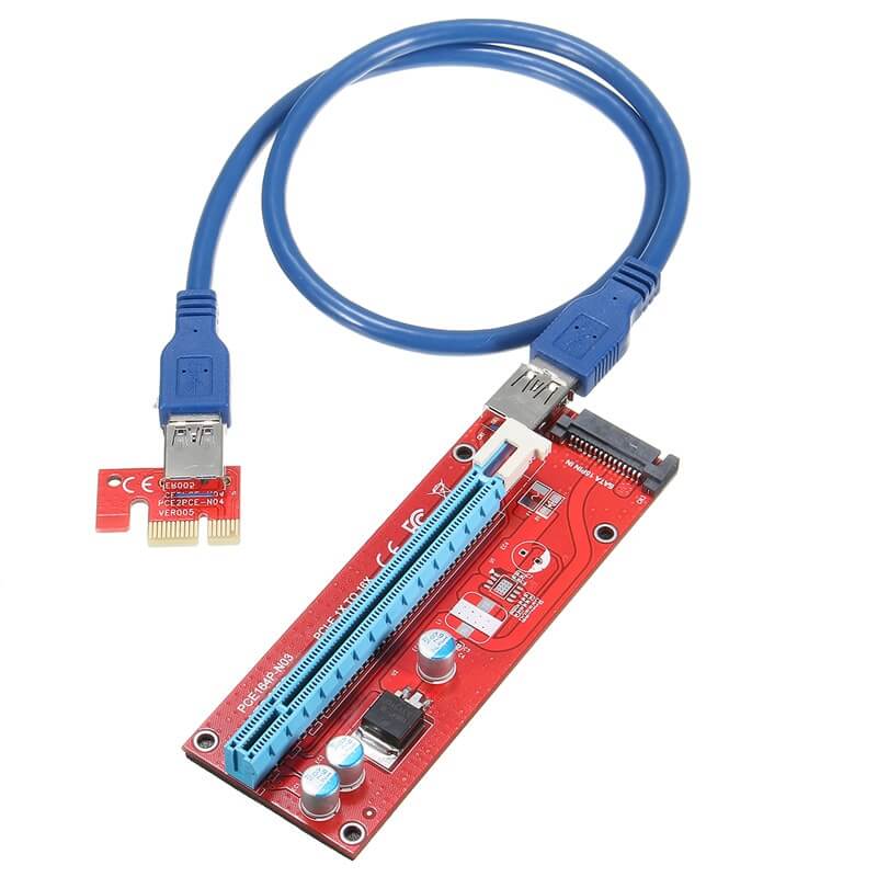 RISER PCI-E 1x-16x USB 3.0 SATA