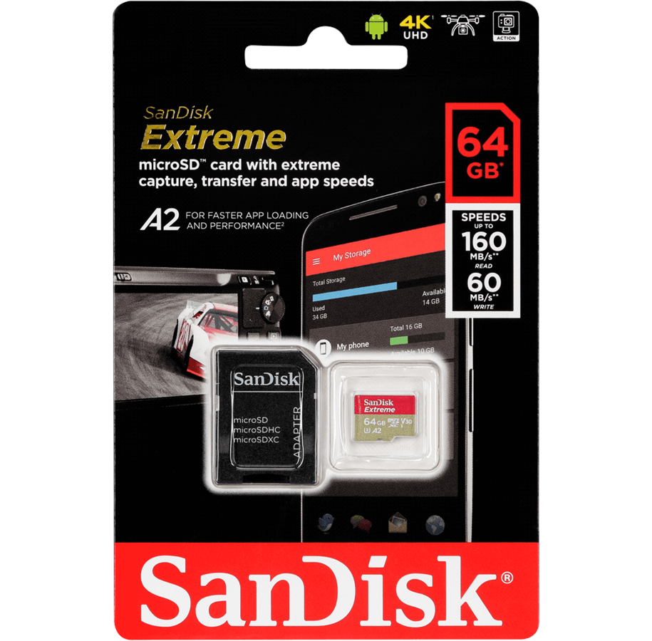 KARTA PAMIĘCI SANDISK MICROSDXC EXTREME 64GB NOWA