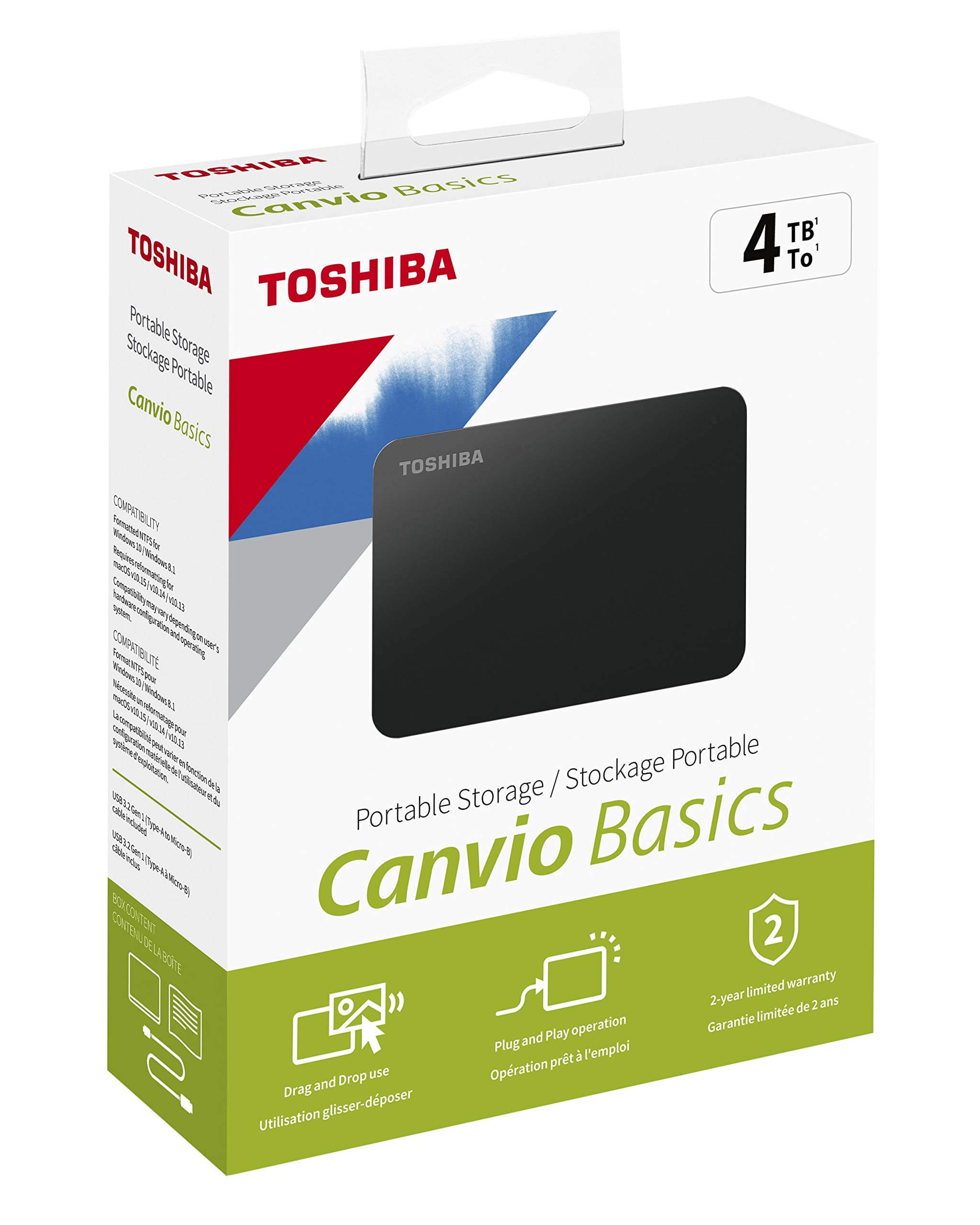 DYSK ZEWNĘTRZNY TOSHIBA CANVIO BASICS 4TB 2,5